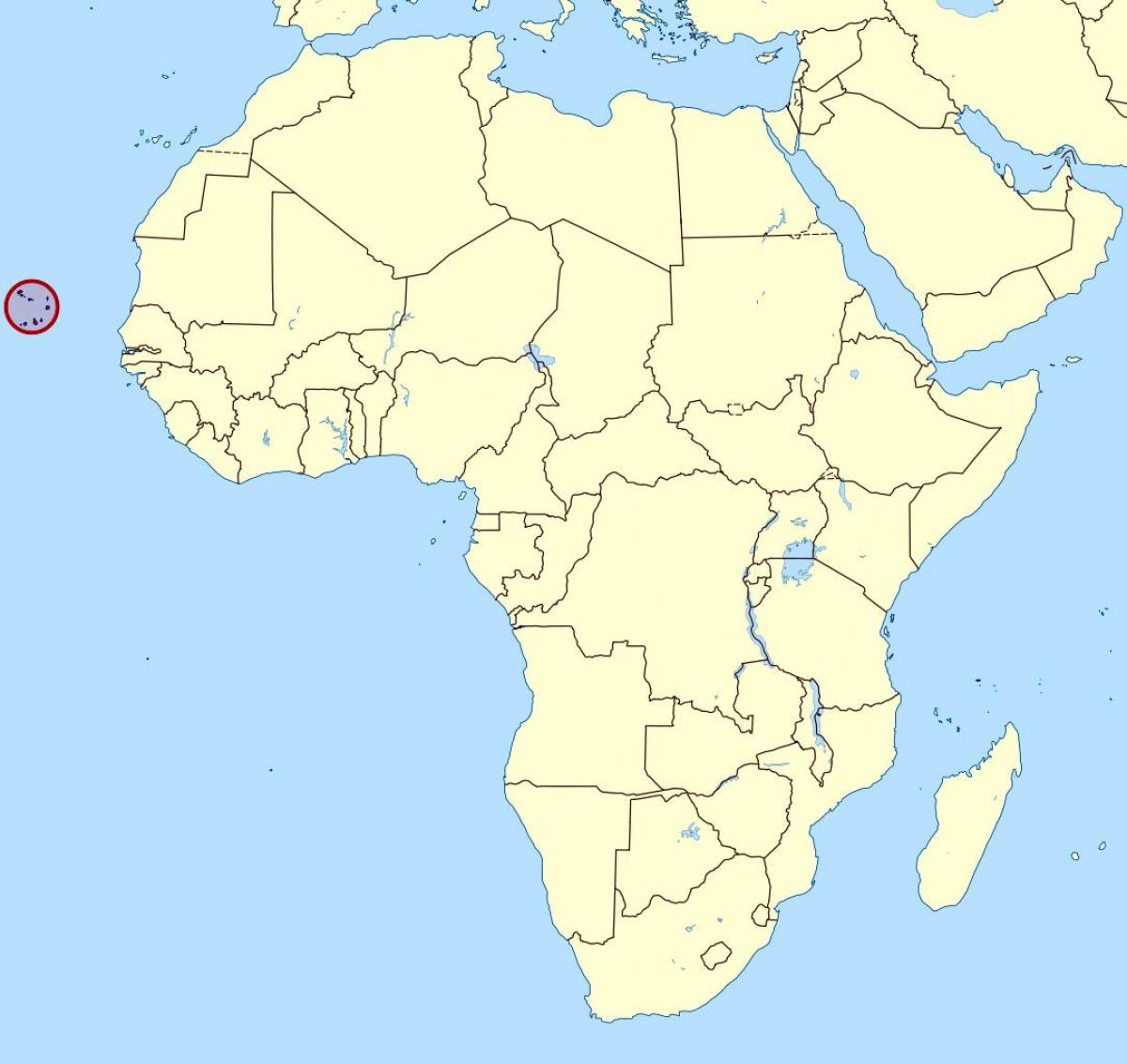 mapa Cape Verde mape polohu