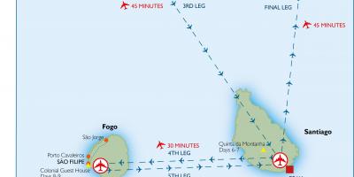 Mapa Cape Verde letiská