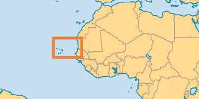 Zobraziť Cape Verde na mape sveta