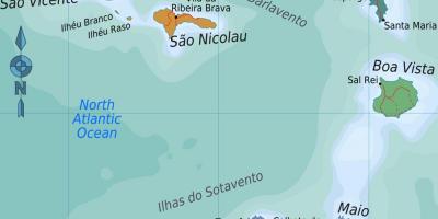 Kapverdy ostrovy mapa umiestnenia